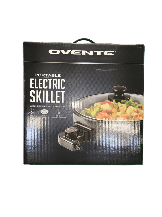 Ovente Portable Electric Skillet 12" Capacity, 1400 Watts