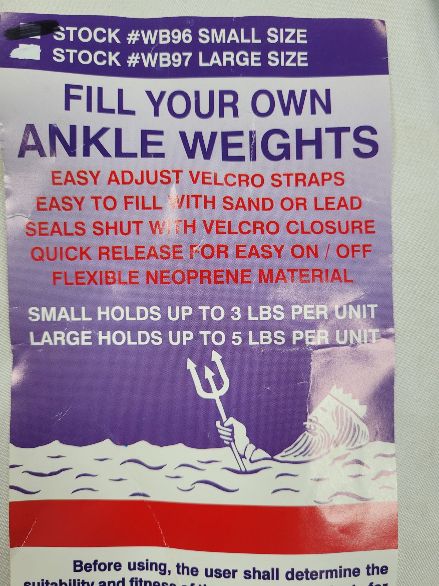 Trident "Fill Your Own" Ankle Weights