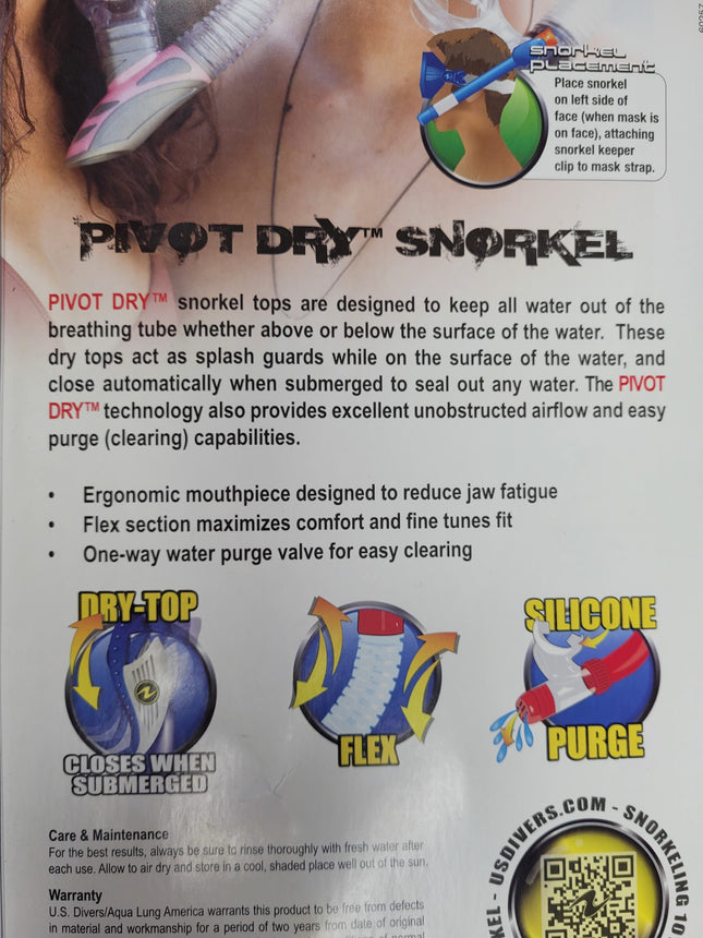 U.S. Divers Pivot Dry Snorkel