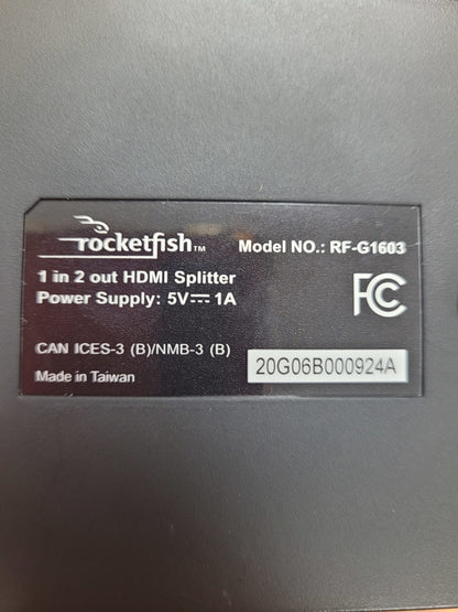 Rocketfish 1 in 2 out HDMI Splitter 4K Ultra HD