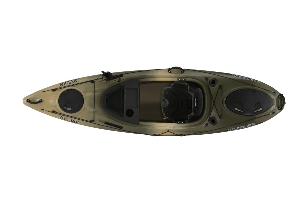 Evoke Conquer 100 Sit-in Fishing Kayak – Eastern Sports