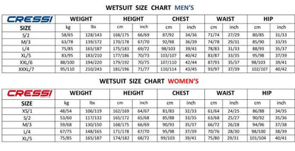 Cressi 3/5mm Full Wetsuit Ladies "M/3"