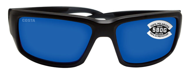 Costa Del Mar 'Fantail' Matte Black / Blue Mirror