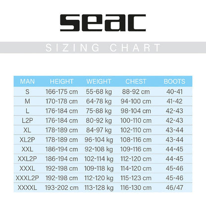 SEAC Men's Shorty Sense 2.5mm Wetsuit