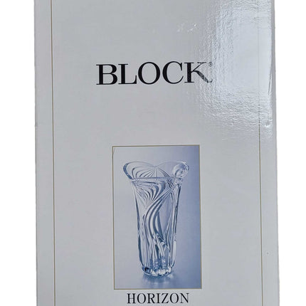 Block Horizon 12" Crystal Vase, Swirl Design - Eastern Sports