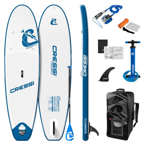 Cressi Element 10'2" Inflatable Stand Up Paddle Board Package