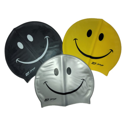 IST Smiley Silicone Swim Cap