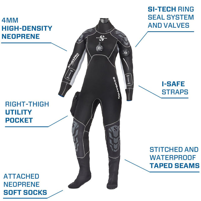 ScubaPro Women's Everdry 4 Drysuit, Sizes XXS and XS: GREAT FOR KIDS! - Eastern Sports